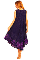 Sakkas Starlight Second Caftan Tank Dress/Cover Up Tie Dye Womens Beach Kaftan