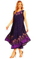 Sakkas Starlight Second Caftan Tank Dress/Cover Up Tie Dye Womens Beach Kaftan