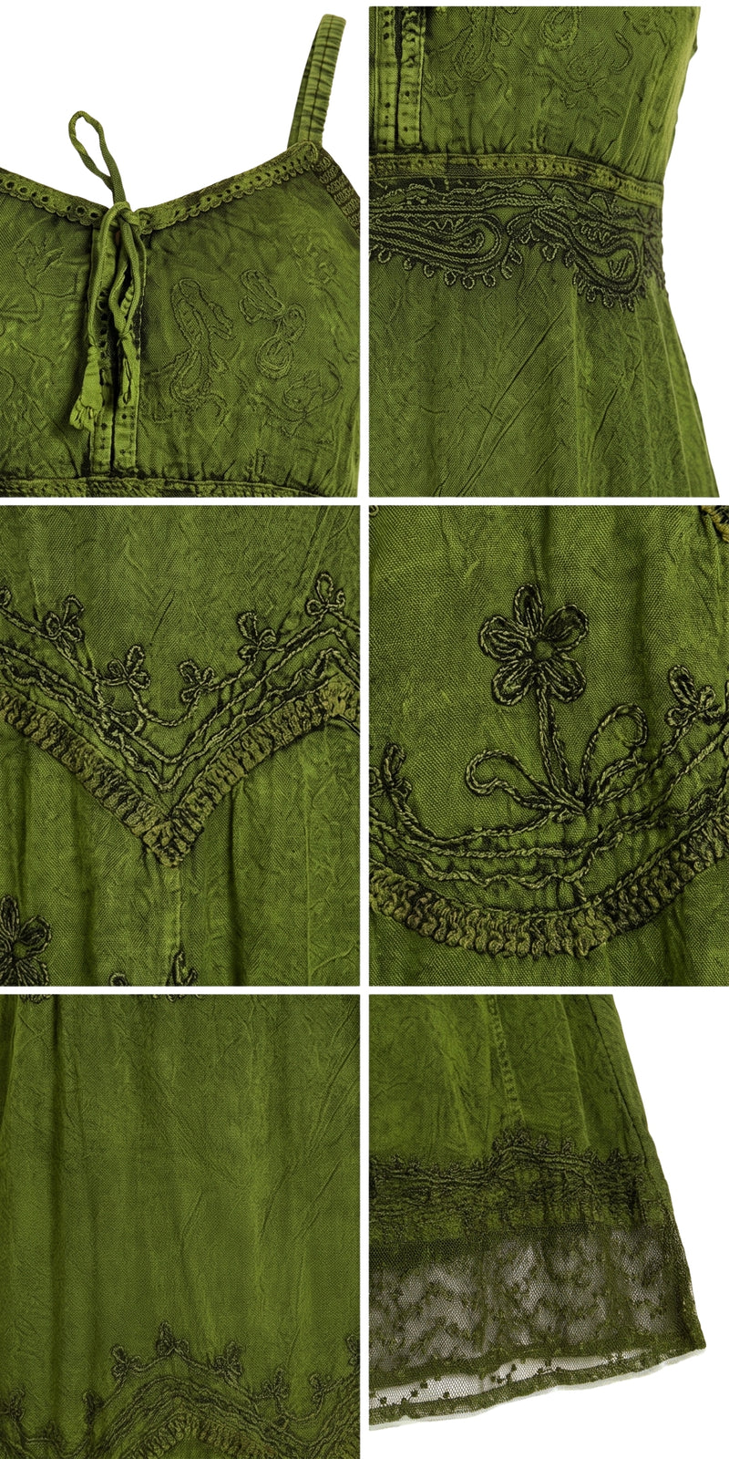 rayon stone washed embroidered vintage dress Wevez Embroidered Rayon Dress Rayon Stone Washed Embroidered Vintage Dress 1 pc Random