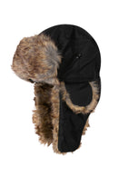 Sakkas Unisex Weatherproof Nylon Faux Fur Lined Winter Earflap Bomber Trooper Aviator Hat