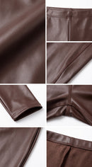 Sakkas Footless Ultra Slim Fit Matte Liquid Wet Look Leggings