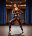 Sakkas Footless Ultra Slim Fit Matte Liquid Wet Look Leggings
