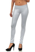 Sakkas Footless Ultra Slim Fit Matte Liquid Wet Look Leggings#color_Grey