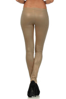 Sakkas Footless Ultra Slim Fit Matte Liquid Wet Look Leggings