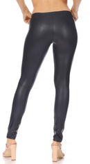 Sakkas Footless Ultra Slim Fit Matte Liquid Wet Look Leggings