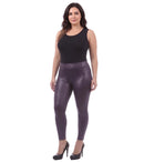 Sakkas Footless Ultra Slim Fit Matte Liquid Wet Look Leggings