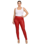 Sakkas Footless Ultra Slim Fit Matte Liquid Wet Look Leggings