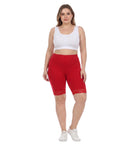Sakkas Cotton Blend Lace Trim Stretch Bike Shorts - Made in USA