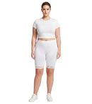 Sakkas Cotton Blend Lace Trim Stretch Bike Shorts - Made in USA