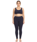 Sakkas Cotton Blend Solid Color Footless Stretch Leggings - Made in USA