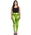Sakkas Footless Liquid Wet Look Shiny Metallic Stretch Leggings