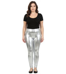 Sakkas Footless Liquid Wet Look Shiny Metallic Stretch Leggings