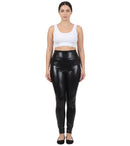 Sakkas Shiny Liquid Metallic High Waist Stretch Leggings - Made in USA