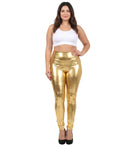 Sakkas Shiny Liquid Metallic High Waist Stretch Leggings - Made in USA