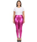 Sakkas Shiny Liquid Metallic High Waist Stretch Leggings - Made in USA