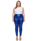 Sakkas Shiny Liquid Metallic High Waist Stretch Leggings - Made in USA