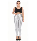 Sakkas Shiny Liquid Metallic High Waist Stretch Leggings - Made in USA