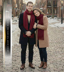 Sakkas Booker Cashmere Feel Solid Colored Unisex Winter Scarf With Fringe