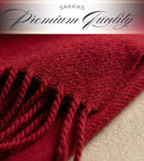 Sakkas Booker Cashmere Feel Solid Colored Unisex Winter Scarf With Fringe