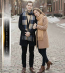 Sakkas Booker Cashmere Feel Solid Colored Unisex Winter Scarf With Fringe