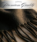 Sakkas Booker Cashmere Feel Solid Colored Unisex Winter Scarf With Fringe