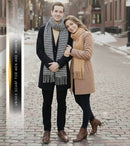 Sakkas Booker Cashmere Feel Solid Colored Unisex Winter Scarf With Fringe