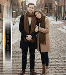 Sakkas Booker Cashmere Feel Solid Colored Unisex Winter Scarf With Fringe