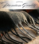 Sakkas Booker Cashmere Feel Solid Colored Unisex Winter Scarf With Fringe