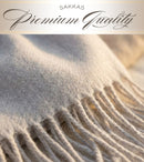 Sakkas Booker Cashmere Feel Solid Colored Unisex Winter Scarf With Fringe