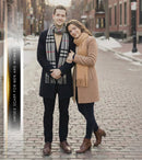 Sakkas Booker Cashmere Feel Solid Colored Unisex Winter Scarf With Fringe