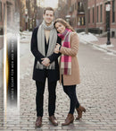 Sakkas Booker Cashmere Feel Solid Colored Unisex Winter Scarf With Fringe