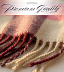 Sakkas Booker Cashmere Feel Solid Colored Unisex Winter Scarf With Fringe