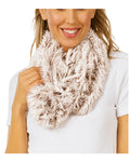 Sakkas Abhy  Soft Fall Winter Furry Infinity Wrap Scarf#color_4-Brown