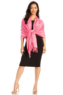 Sakkas 78" X 28" Rayon from Bamboo Soft Solid Pashmina Feel Shawl / Wrap / Stole