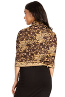 Sakkas Soft Silky Double Layer Jacquard Paisley Pashmina Shawl / Wrap / Scarf