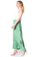 Sakkas Zarah Women's Boho Embroidery Gypsy Skirt with Lace Elastic Waist Pockets