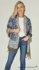 Sakkas Double Layer Jacquard Paisley Pashmina Shawl / Wrap / Stole