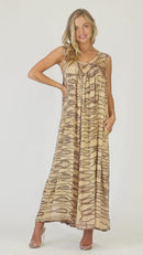 Sakkas Adele Sequin Embroidered Scoop Neck Sleeveless Dress / Cover Up