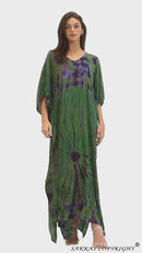 Sakkas Catia Women's Boho Casual Long Maxi Caftan Dress Kaftan Cover-up LougeWear