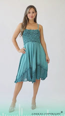 Sakkas Aphrodite Embroidered Batik Dress