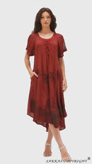 Sakkas Kai Palm Tree Caftan Tank Dress / Cover Up
