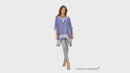 Sakkas Alizia Lightweight Embroidery Batik Top Tunic Blouse Caftan Cover up Poncho