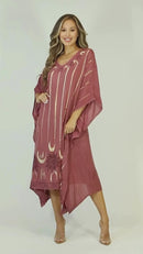 Sakkas Clementine Third Women's Tie Dye Caftan Dress/Cover Up Beach Kaftan Summer