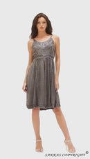 Sakkas Markay Short Mid Length Spaghetti Strap Sleeveless Embroidered Batik Dress
