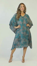 Sakkas Clementine Third Women's Tie Dye Caftan Dress/Cover Up Beach Kaftan Summer