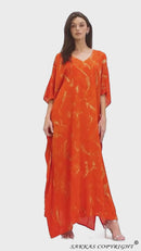 Sakkas Catia Women's Boho Casual Long Maxi Caftan Dress Kaftan Cover-up LougeWear