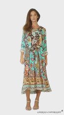 Sakkas Andreas Women's Maxi Dress with Ruffles and Buttons