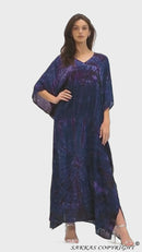 Sakkas Catia Women's Boho Casual Long Maxi Caftan Dress Kaftan Cover-up LougeWear
