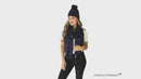 Sakkas Kae Jewel Studded Cable Knit Beanie Hat And Scarf Set