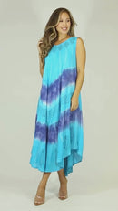 Sakkas Starlight Third Tie Dye Caftan Dress: Women's Beach Cover Up